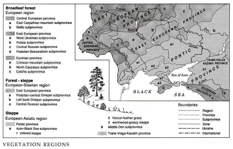Image from entry Vegetation regions in the Internet Encyclopedia of Ukraine